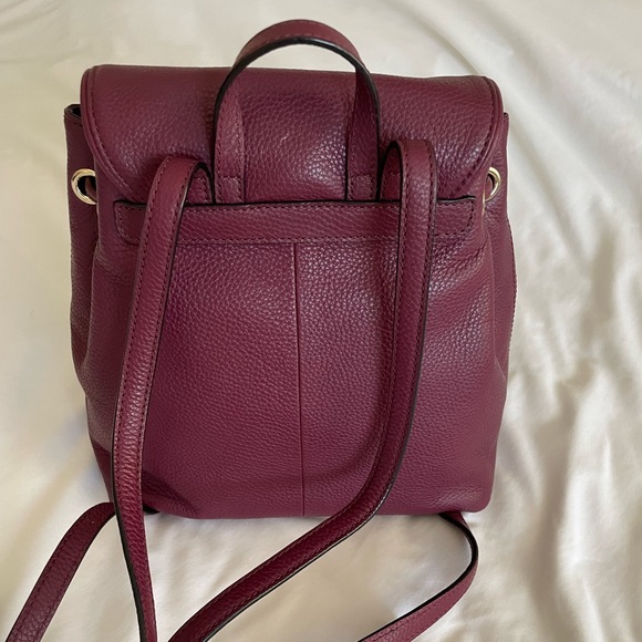 Kate Spade Small Breezy Mulberry Street Backpack Burgundy / Purple - Picture 2 of 16